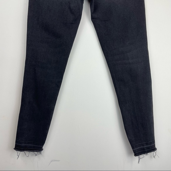 DL1961 Chrissy Ultra High Rise Skinny Black Denim Jeans Stud Embellished Sz 29 - Picture 9 of 11